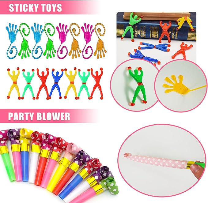 Unicorn Party Favors Unicorn Figures Goodie Rainbow Elastic Ball Bracelets Stickers Gifts Pinata Filler Bulk Toys for Unicorn Party Girl Kid Birthday Party Stuffers Supplies (Style 01)