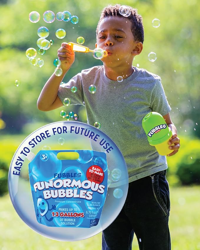 Little Kids Bubbles by Fubbles| Bubble Solution Refill | 169oz Non Toxic Bubble Solution | Bubble Concentrated for Bubble Machine, Bubble Juice Refills