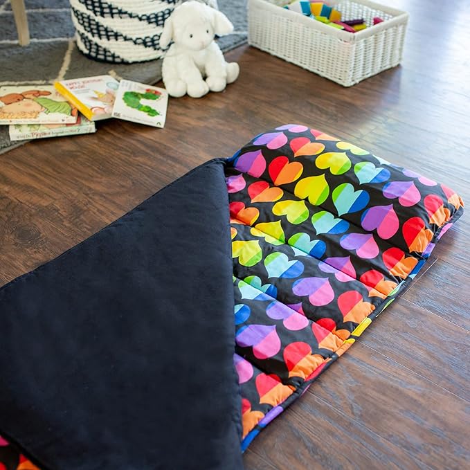 Wildkin Original Nap Mat with Reusable Pillow for Boys & Girls, Perfect for Elementary Daycare Sleepovers, Features Hook & Loop Fastener, Cotton Blend Materials Nap Mat for Kids