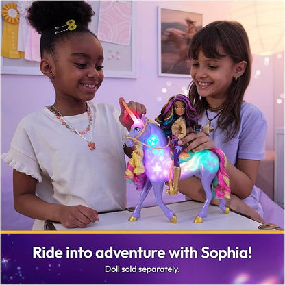 Unicorn Academy, Interactive Rainbow Light-up Wildstar with Lights, Sounds & Music, Easter Gifts Idea, Dolls & Unicorn Toys for Girls Ages 4 and up