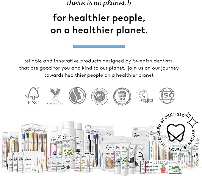 The Humble Co. Bamboo Toothbrushes (5pk) – Toothbrushes for Superior Oral Care, Dental Hygiene, and Gum Care, BPA Free (Ultra Soft Bristles)