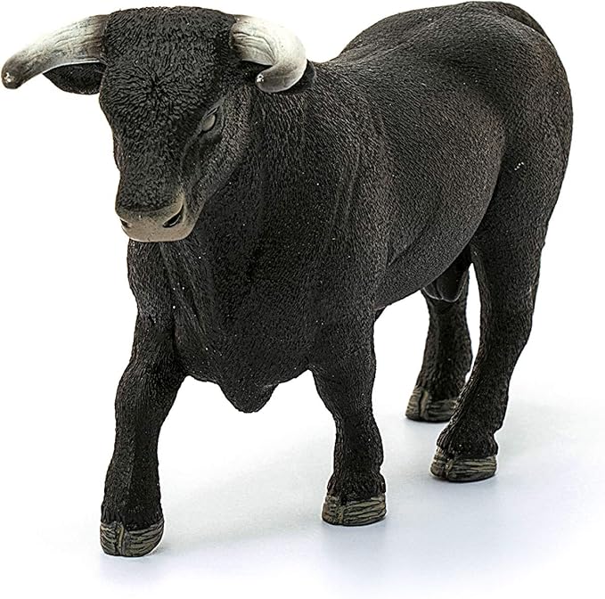 Schleich Farm World, Animal Toys for Boys and Girls 3 and Above, Black Bull Cow Toy Figurine, Ages 3+, Multicolor, 3.5 Inch