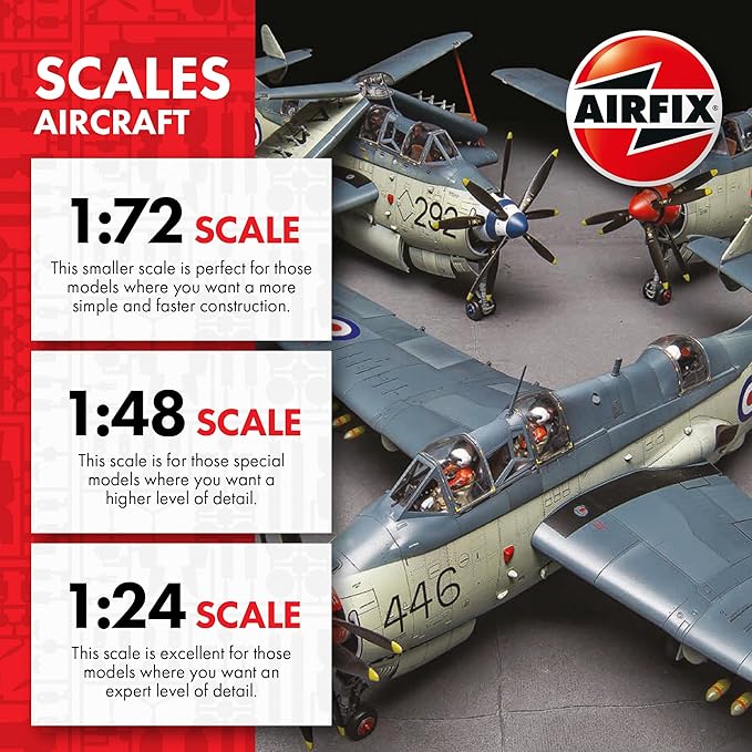 Airfix Model Set - A04065 de Havilland Mosquito PR.XVI Model Building Kit - Plastic Model Plane Kits for Adults & Children 8+, Set Includes Sprues & Decals - 1:72 Scale Model