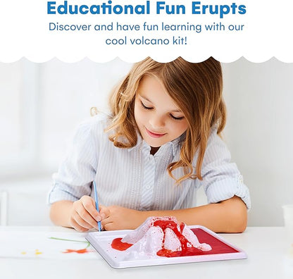 Alpine Choice Volcano Kit - Includes Fast Drying Plaster, Volcano Mold, Non-Toxic Paint and Brush, Stir Stick - Science Experiments for Kids 3+ - STEM Learning Toy - Black