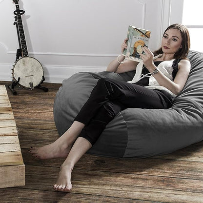 Jaxx Sofa Saxx Bean Bag Lounger, 4-Feet, Charcoal