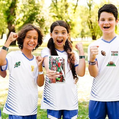 BenLouis 240Pcs Football Party Favors Sports Theme Party Pencils Stickers School Stationery Bulk for Kids Football Birthday Party Team Gift Goodie Bag Fillers Classroom games Rewards Supplies