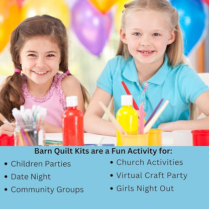 Large Water Wheel Unfinished Barn Quilt Kit, DIY Square Wooden Sign Stencils for Painting, Country Decor Canvas Quilts Blocks Patterns to Paint AVTRBoutique (21 inches, Friendship Star)