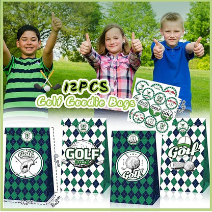 Golf Party Favors 110Pcs Golf Themed Birthday Party Supplies Include Keychains Slap Bracelets Goodie Bags Stickers Golf Themed Party Favors Gifts for Pinata Filler