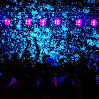 Atomic Bubbles: Tekno Bubbles - Blue 6 Pack - 4oz Bottles, UV Blacklight Glow Bubbles, Glow Parties, Indoor & Outdoor, Safe for Kids, Non-Toxic