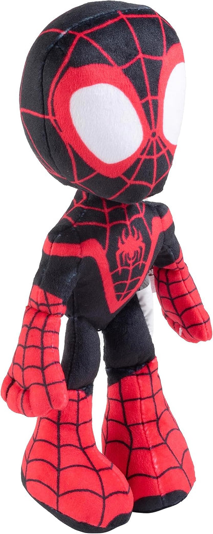 Marvel Spidey and His Amazing Friends 8" Miles Morales/Spin Plush - Spider-Man Stuffed Animal Toy Figure - Officially Licensed - Spider-Verse Valentine's Day Gift for Kids, Boys, Girls - 8 Inches
