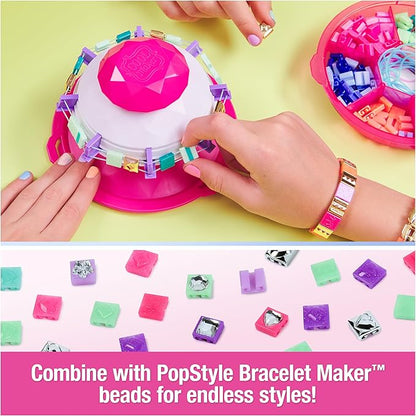 Cool Maker, PopStyle Expansion Pack, Bracelet Making Kit with over 50 Gem Beads, Makes 3, DIY Arts and Crafts Kids Toys for Girls