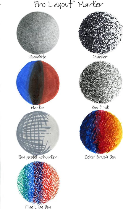 Canson Artist Series Pro Layout Marker Paper, Foldover Pad, 9x12 inches, 50 Sheets (18lb/70g) - Artist Paper for Adults and Students