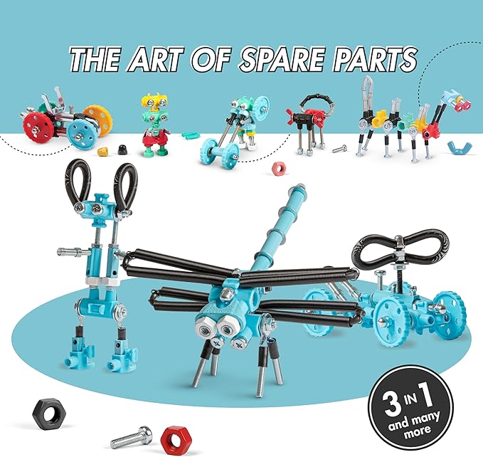 Dragonfly Toy Erector Set, Educational Build Your Own Robot Animal Stem Toys for Boys and Girls, 60+ Pcs Engineering Kit Construction Toys Steam Gifts for Kids 6 7 8 9+ Year Old