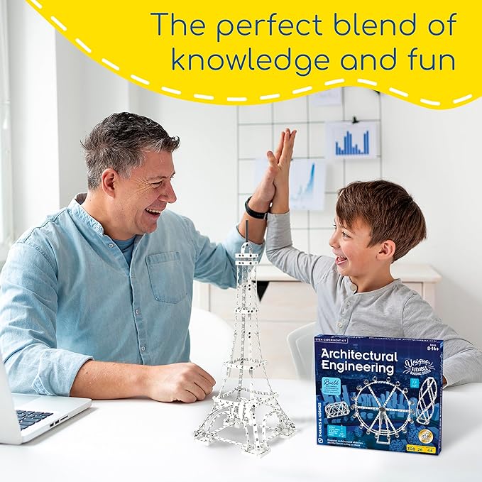 Thames & Kosmos Architectural Engineering | Science Experiment & Model Building Kit | Build 26 Models of Structures & Structural Elements | A Parents' Choice Gold Award Winner 14.6 Inches