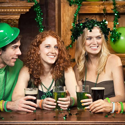 30 Pcs St. Patrick's Day Silicone Bracelets Bulk Party Favors - 6 Designs Irish-Themed Clover Wristbands, Lucky Shamrock Bands, Holiday Goodie Bag Fillers, Classroom Prizes, Wrist Decorations Supplies