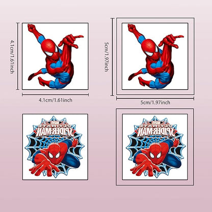 40Sheets Cartoon Spider-Man Temporary Tattoos for Kids Birthday Party Favors, Cute Spider-Man Decoration Sticker Gifts for Girl Boys Home Activity Class Prizes Carnival Christmas Rewards