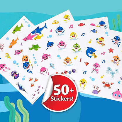 Crayola Baby Shark Coloring Pages and Stickers, Gift for Kids, Ages 3, 4, 5, 6 Color & Sticker