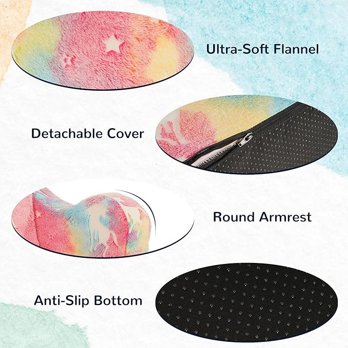 Elevon 2 in 1 Wider Toddler Couch, Flip Open Soft Sofa Bed, Glow in The Dark Flannel Baby Couch, 2-Seat Kids Chair Convertible Couch Easy Fold & Unfold, Baby Recliner Sofa for Girls and Boys