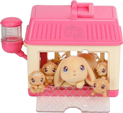 Little Live Pets Lil Baby Bunny Playset Pack, Mama Surprise Bunny Family Collection, Interactive Fold-Out Easter Baby Girl Gifts, Toy for Kids 5+