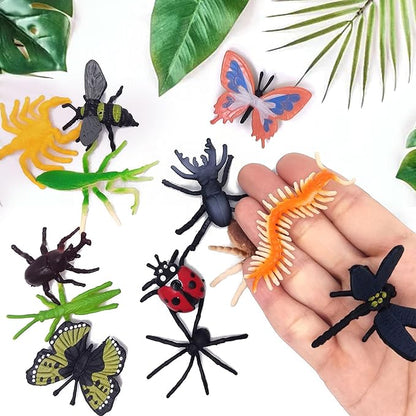 102 Pack Mini Bug Toys, Realistic Insect Toys Figures for Kids,Fake Plastic Bugs for Education Themed Insect Party, Classroom Reward, Gardening Decoration