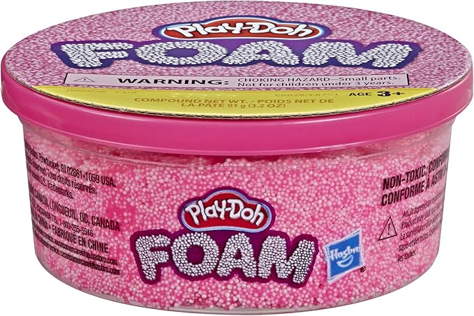Play-Doh Foam Pink Single Can of Non-Toxic Modeling Foam for Kids 3 Years & Up