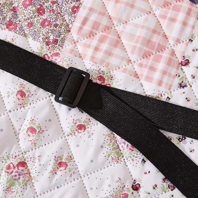 EVENHUG Recliner Sofa Cover Patchwork Floral Sofa Slipcover Washable Couch Cover for Reclining Couch Furniture Protector Cover with Elastic Straps for Pets Kids Dog Cat (Recliner,Purple)