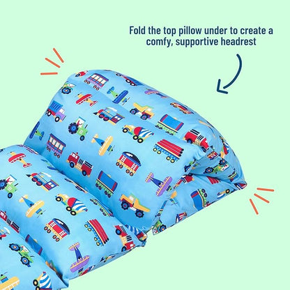 Wildkin Microfiber Pillow Lounger, 87 X 27 Inches, Trains, Planes & Trucks