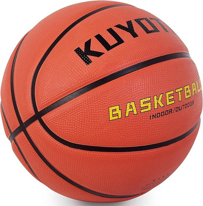 KUYOTQ Kids Toddler Youth Adult Size 3/4/5/6/7 Basketball 22/25.5/27.5/28.5/29.5" Thickened Rubber or Faux Leather Indoor Outdoor Basketball for Boys Girls Womens Mens Basket Ball Gifts