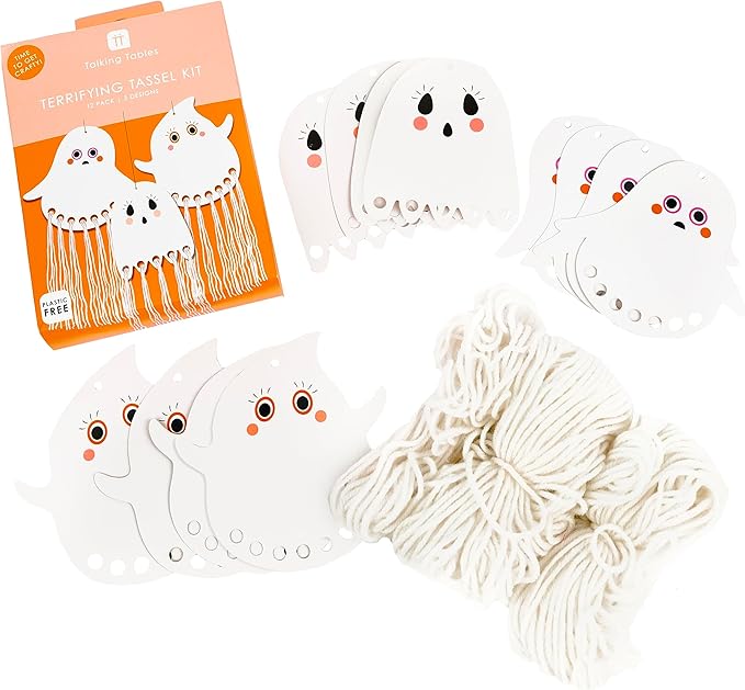 Talking Tables | Halloween Kids Crafts Kit DIY Paper Arts and Craft Activity Make Your Own Gift Bunting Hanging Party Decorations | No Scary Plastic Here | Product Reusable & Packaging Recyclable