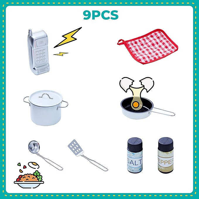 Teamson Kids - Little Chef Boston Modern Play Kitchen - Olive Green/White 22.25 x 12 x 37.5 inches