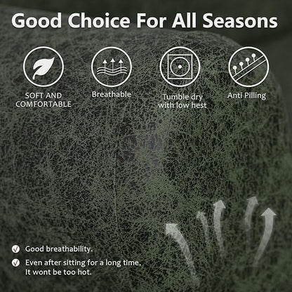 Leather Look Loveseat Recliner Covers Stay in Place 6-Piece Recliner Sofa Slipcover 2 Seater Reclining Couch Cover Spandex Fabric Washable (Recliner Loveseat, Green)