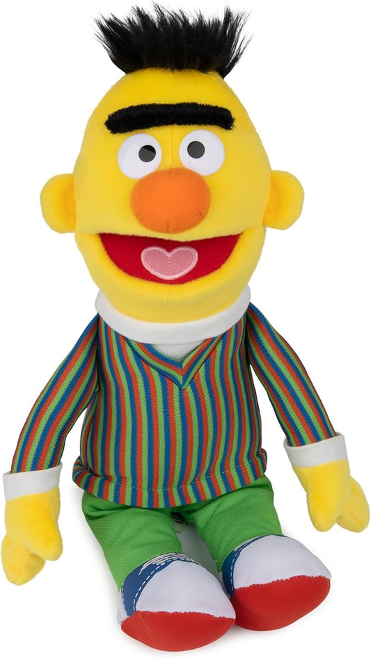 GUND Sesame Street Official Bert Muppet Plush, Premium Plush Toy for Ages 1 & Up, Yellow, 14”
