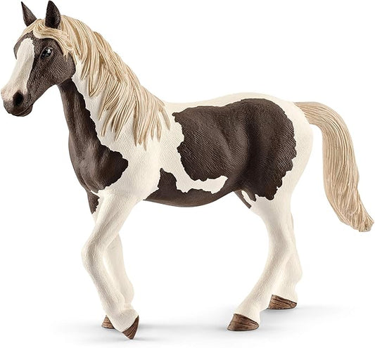 Schleich Farm World, Realistic Horse Toys for Girls and Boys, Pinto Mare Spotted Horse Figurine, Ages 3+