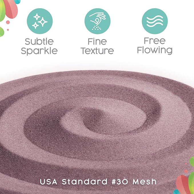 Sandsational Sparkle Quartz Unity Sand -1.5 LB (22 oz), Mauve Colored Sand for Weddings, Vase Filler, Home Decor, Craft Sand, Aquarium Sand, and More