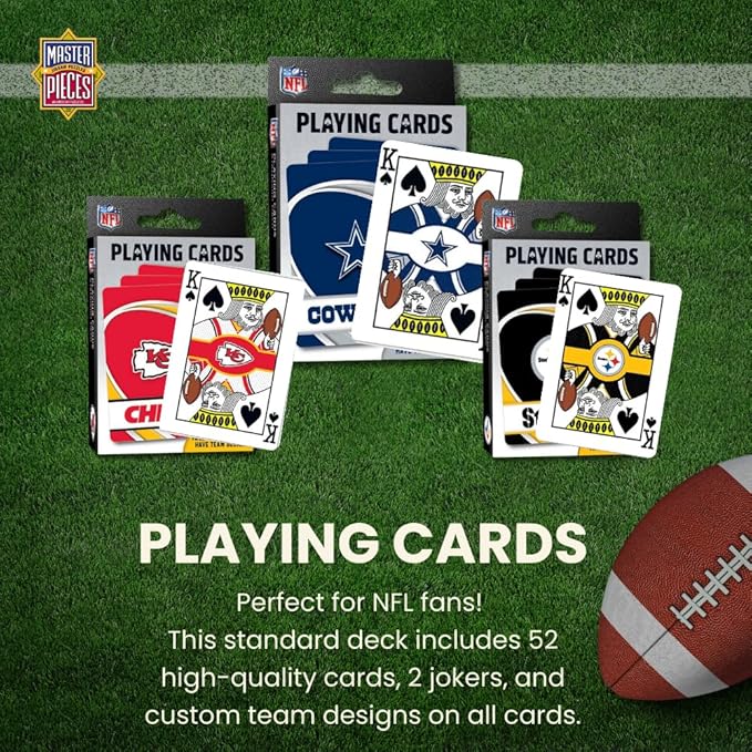 MasterPieces - NFL Playing Cards, Officially Licensed New York Jets Football Deck, Family Games for Adults and Kids, Standard Index