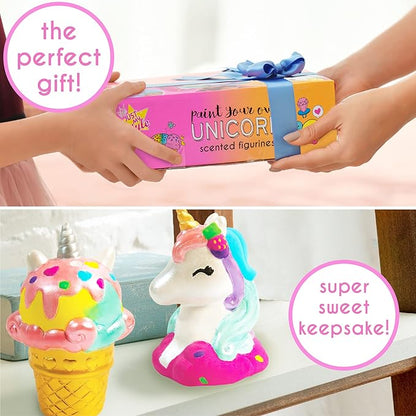 Just My Style Paint Your Own Scented Unicorn Figurines – Paint Your Own Waterless Ceramic Diffuser – Paintable Scented Unicorn Figurines – Customize with Pearlized Paints, Glitter & Sweet Scents