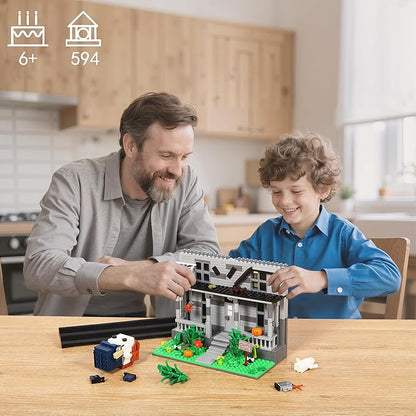 Halloween Movie Building Set – Horror House & Figure, Toy Building Blocks Compatible with Lego, Collectible for Horror Fans & Adults, Creative DIY Display Toy