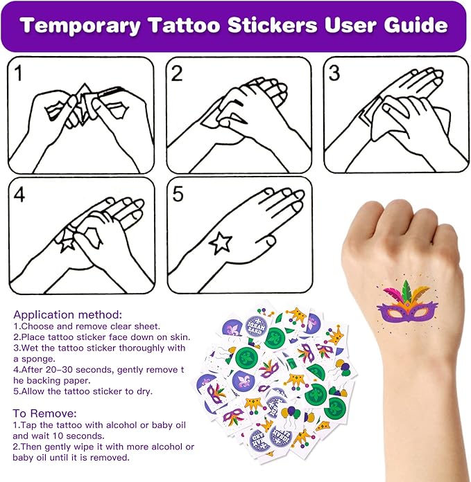 MGparty 216 PCS Mardi Gras Accessories - Masks Beads Necklaces Coins Tattoos Bracelets Carnival Parade Masquerade Party Decorations Supplies