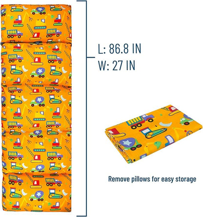 Wildkin Microfiber Pillow Lounger, 87 X 27 Inches, Under Construction