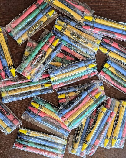 CrayonKing 150 Sets of 4-Packs in Cello (600 total bulk Crayons) Restaurants, Party Favors, Birthdays, School Teachers & Kids Coloring Non-Toxic Crayons