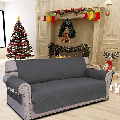 Easy-Going Sofa Slipcover Oversized Sofa Cover Waterproof Couch Cover Furniture Protector Cover Pets Covers Washable Non-Slip Fabric Pets Kids Children Dog Cat (Oversized Sofa, Dark Gray)