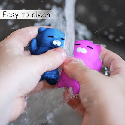 Nutty Toys Squishy Cat Set - 2" Soft Silicone Kawaii Kitties, Top Stress Relief Toy 2026 Unique Gifts for Teens Kids Women Men Adults Best Teenage Girls Teen Boy Tween Valentines Day, Easter Gift Idea