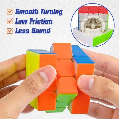 D-FantiX Magnetic Speed Cube 3x3x3, Professional Stickerless Smooth Magic Cube with Strong Magnets, Adult Brain Teaser Fidget Toys, Birthday Gifts for Kids 5-8-12, Teen Girl Boy Easter Basket Stuffers