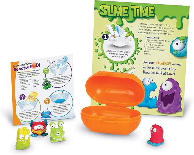 Learning Resources Beaker Creatures Series 3, Pod Maker 4 Pack, Homeschool, DIY Reactor Pods, Science Exploration Toy, STEM, Ages 5+