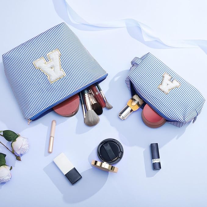 YOOLIFE Personalized Gift for Girls, Make Up Bag Initial Makeup Bag Cute Makeup Bags Unique Mothers Day Birthday Gifts Girl Gift Girlfriend Wife Sister Gifts for Her Girls G