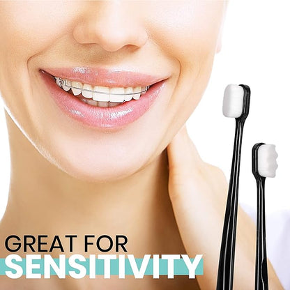 Lingito Extra Soft Toothbrush, 8 Pack, Manual, Nano Bristles, Deep Cleaning for Sensitive Gums, Adults