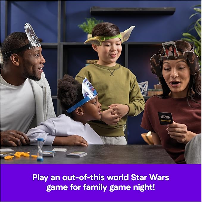 Spin Master Games, Star Wars Hedbanz, Hilarious Picture Guessing Board Game Featuring Classic & Modern Characters, Star Wars Trivia, for Family & Kids, 2-6 Players, for Ages 6 & Up