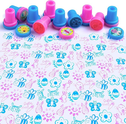 JOYIN 686 Pcs Easter Craft Kits with Assorted Stickers, Foam Stickers, Stampers and Temporary Tattoos for Kids Party Favors, Easter Crafts & Basket Stuffers and Classroom Homeschool Art Decor