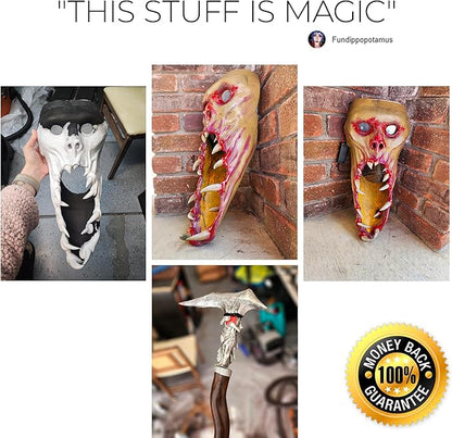 Moldable Cosplay Foam Clay (White) by Pixiss (300 Gram) Cosplay Foam Clay - High Density and Perfect for Intricate Designs | Air Dry | Great for Cutting with Knife or Rotary Tool, Sanding or Shaping