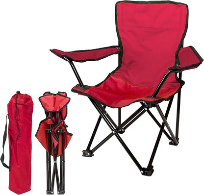 Pacific Play Tents Ruby Red Kids Super Folding Chair, 14" L x 14" W x 23.5" H